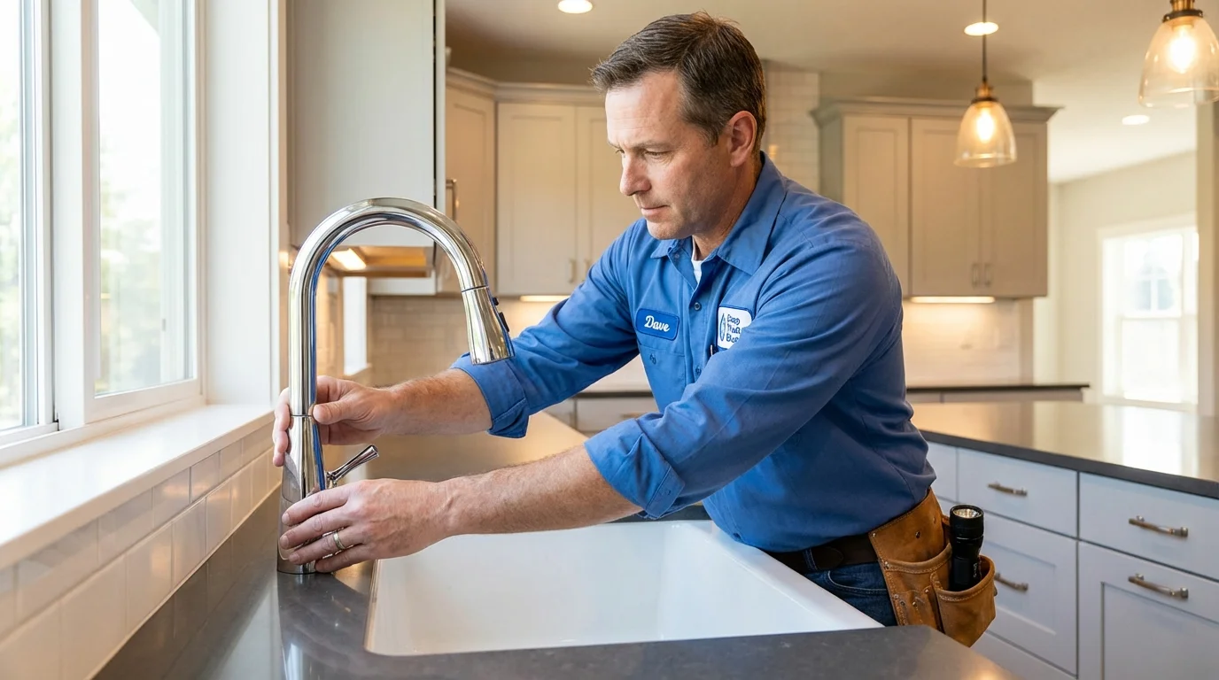 Kitchen faucet installation by Johns Plumbing LLC in Park Rapids
