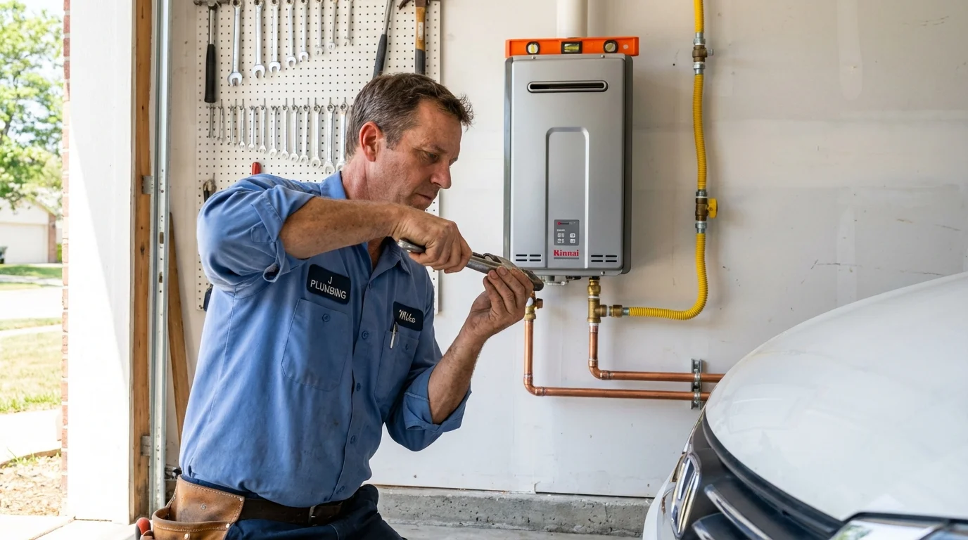 Tankless water heater installation by a Johns Plumbing LLC plumber in Park Rapids